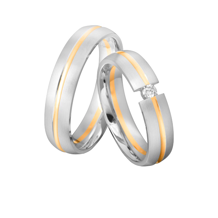 Trauringe Landsberg 600 Platin, 585 Gelbgold 513201-50