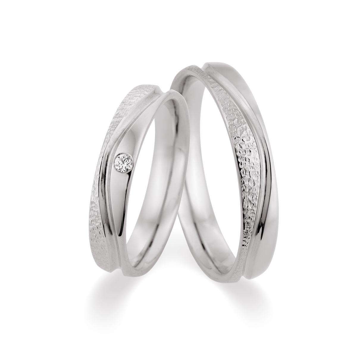 Trauringe Landsberg Eheringe  375 Weißgold 517510-40