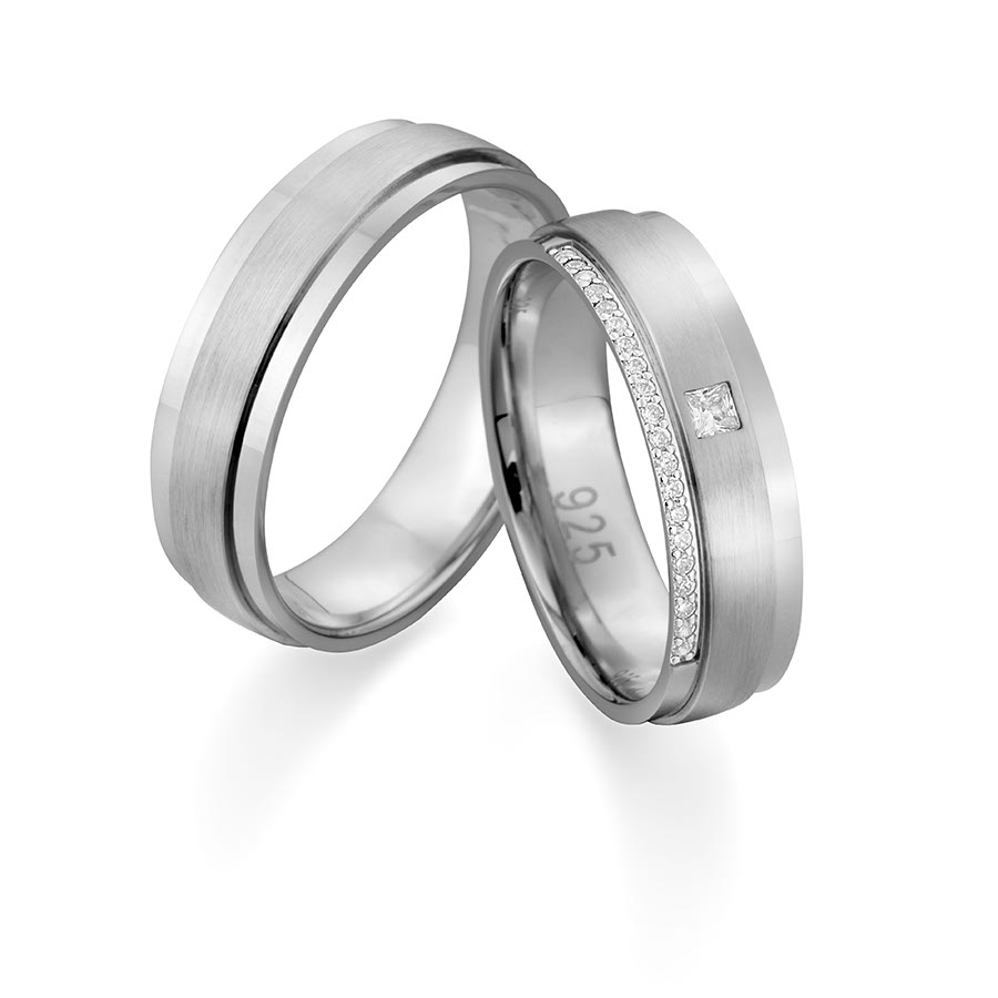 Freundschaftsringe Landsberg 925 Silber rhodiniert 520050-59