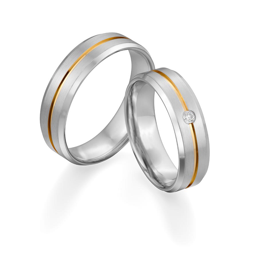 Freundschaftsringe Landsberg 925 Silber rhodiniert, gelb vergoldet 526135-60