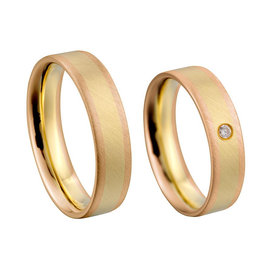 Trauringe / Eheringe 333 Gelbgold, Rotgold 514738-55
